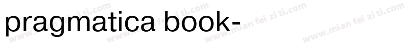 pragmatica book字体转换